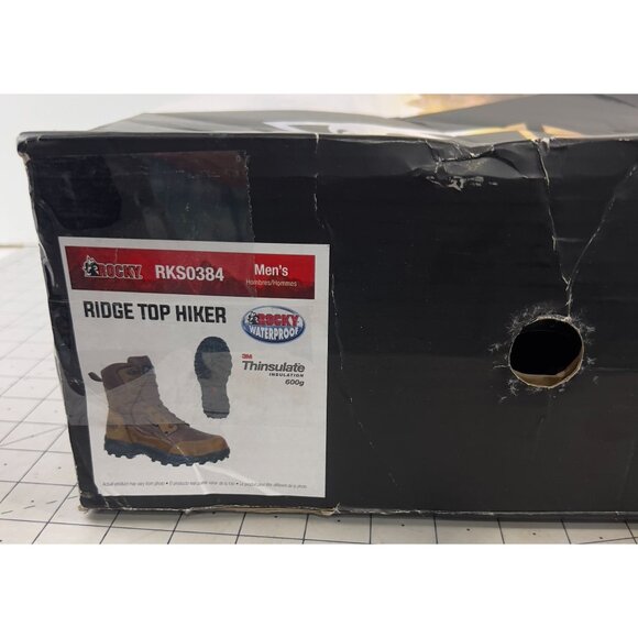 Men's Rocky Ridgetop Insulated Boots Outdoor Sz. 10.5 W (EE) Brown - Picture 5 of 8